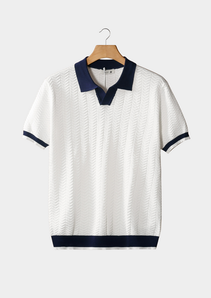 CONTRAST TEXTURED POLO